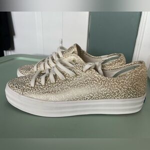 Keds Triple Kick Platform, gold, women’s 10